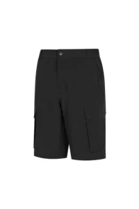 MEN TRAVEL BOOSTER AIR HOLE CARGO SHORT PANTS-BLACK