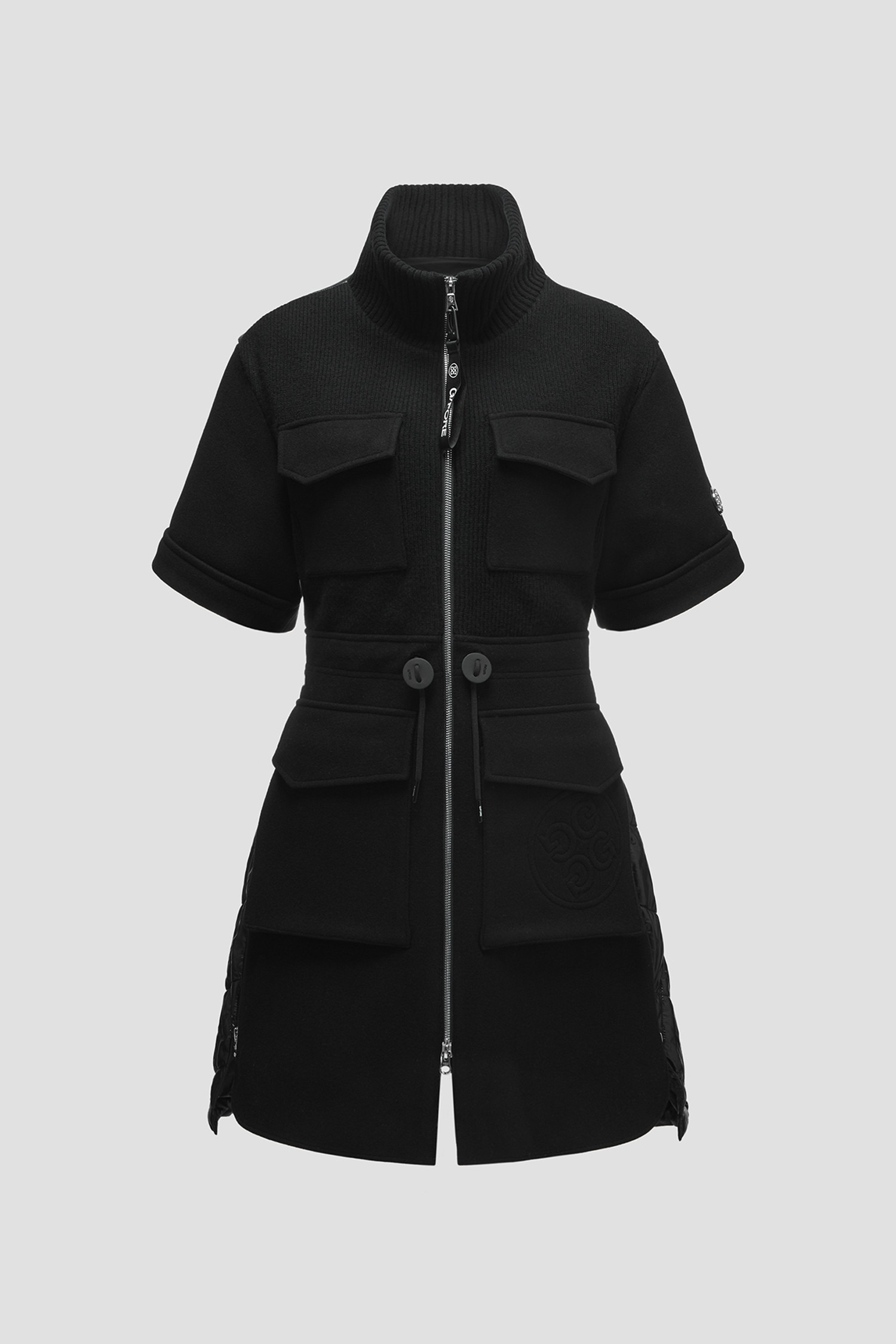 PADDED DRESS WOMEN-BLACK