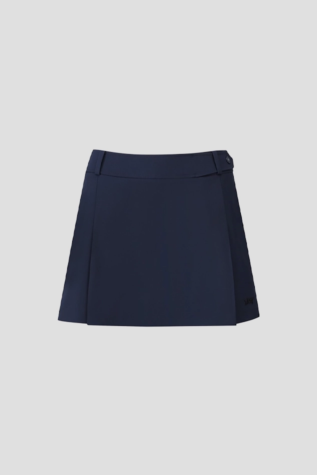 WOMEN WRAP SKIRT-NAVY