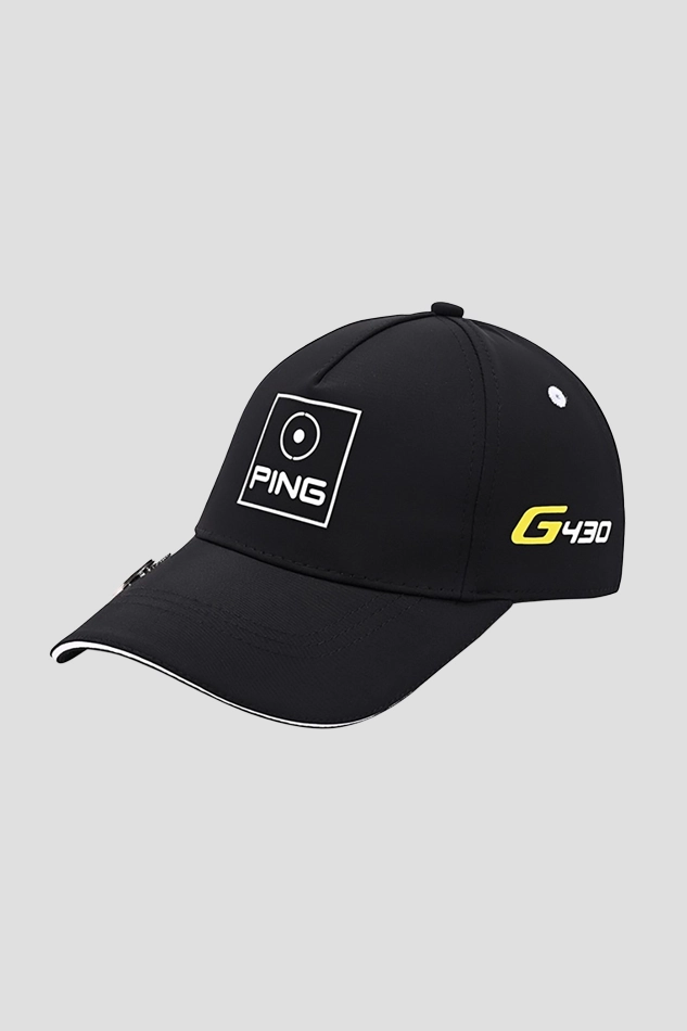 PING Classic Men Summer Golf Quick Drying Breathable Hat-BLACK