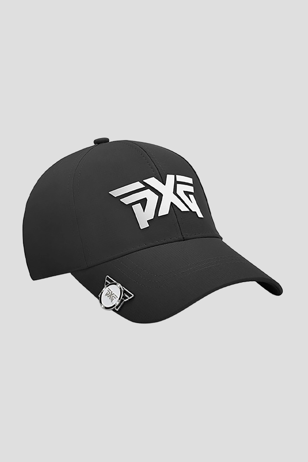 FITTED LOGO CAP-BLACK