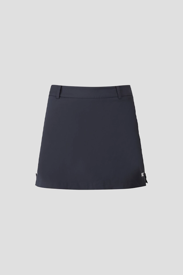 WOMEN SIDE PLEATED SKIRT-BLACK