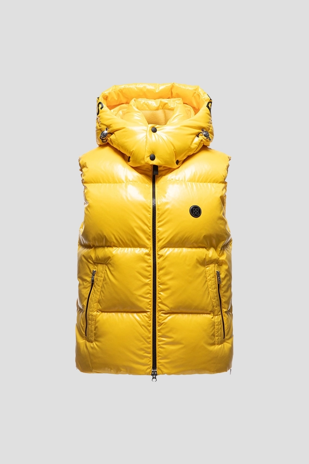 BEARBRICK PUFFER DOWN VEST UNISEX-YELLOW