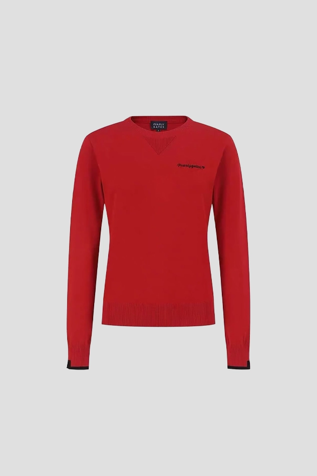 PEARLYGATES WOMENS HEART KNIT-RED