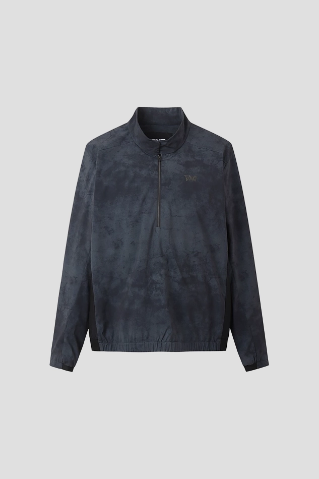 PATTERN ANORAK JACKET-BLACK