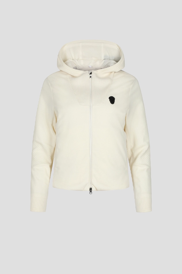 WOMEN AERO TECH HOODY SWEATER DOWN-WHITE
