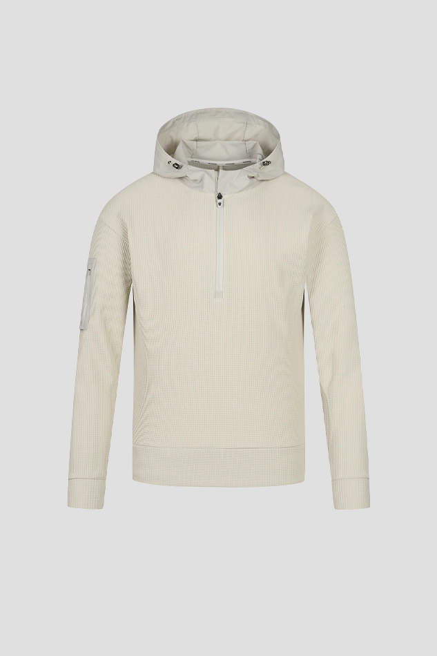 MEN AIRWAFFLE HODDIE T SHIRT-KHAKI