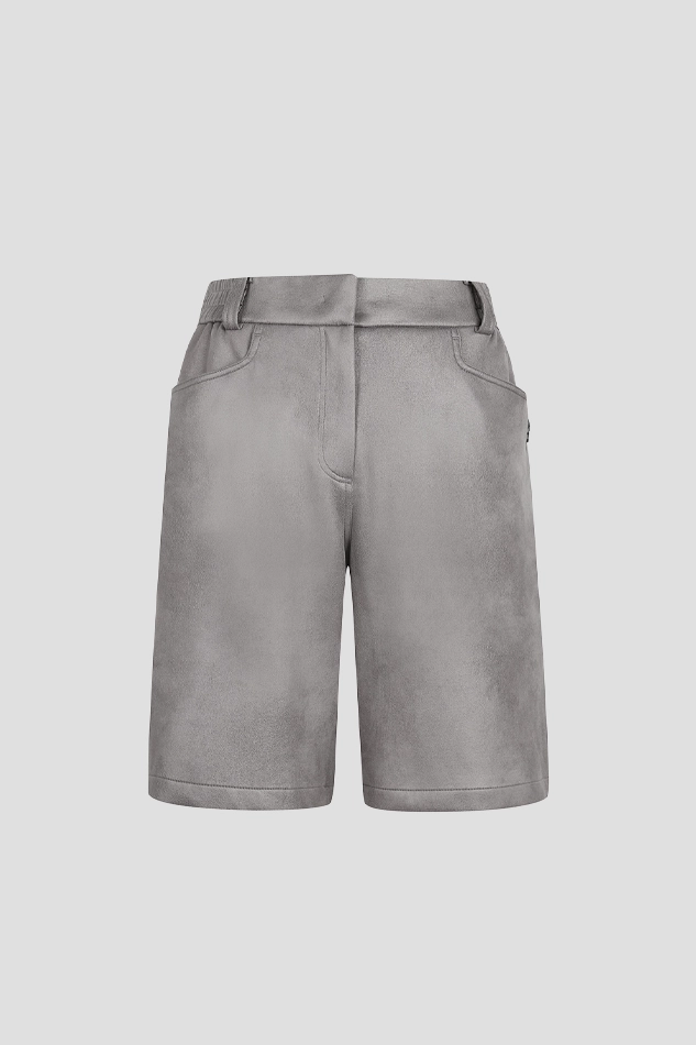 WOMEN GHOST SMOG LONG SHORTS-GRAY