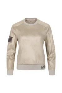 WOMEN GHOST SMOG HIVE SWEAT SHIRT-KHAKI