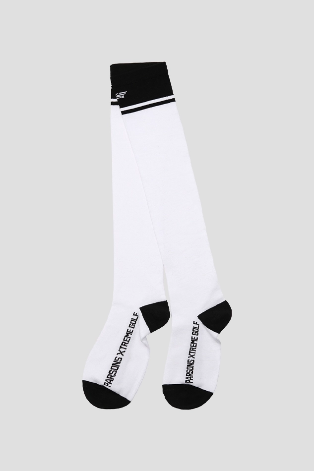 WOMENS LOGO POINT OVER THE KNEE SOCKS-WHITE