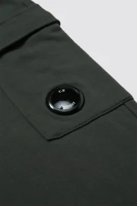 DIAGONAL RAISED FLEECE LENS SWEATPANTS-GREEN