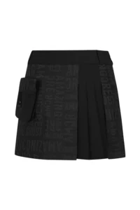 WOMEN MODULAR SYSTEM SHORT SKIRT-BLACK