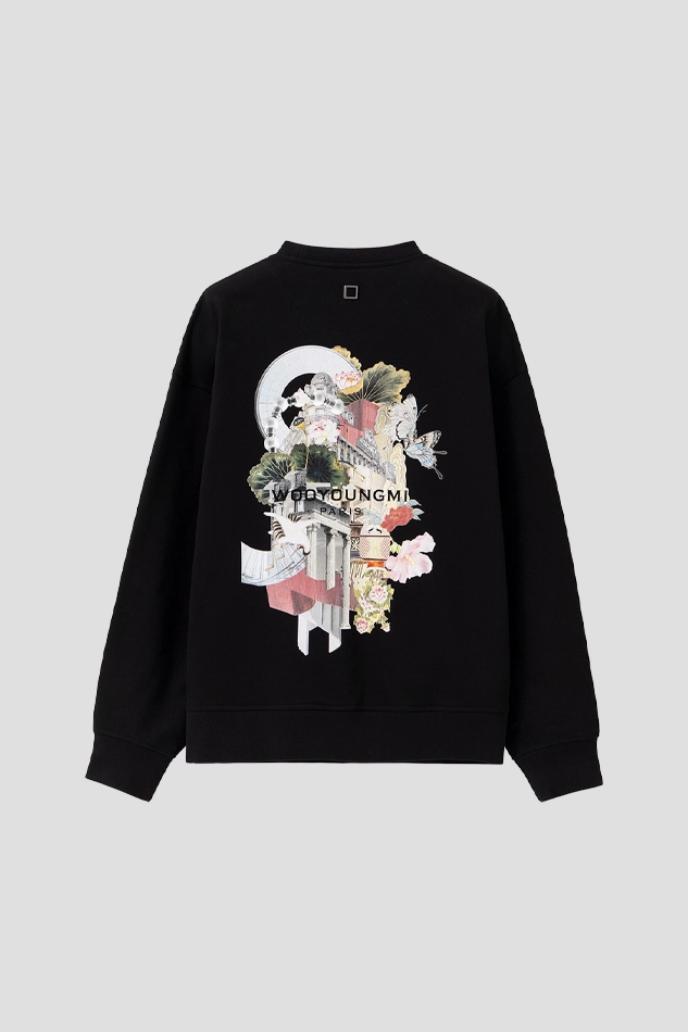 BLACK BACK LLOGO LONG SLEEVE TSHIRT WG7-BLACK