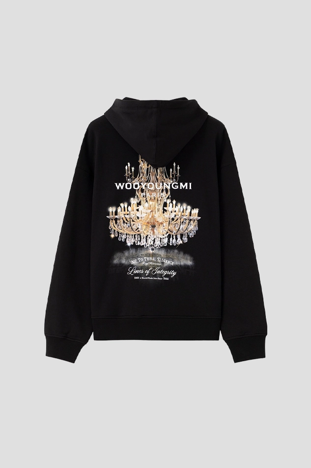 BLACK BACK LLOGO LONG SLEEVE HOODIE WG10-BLACK