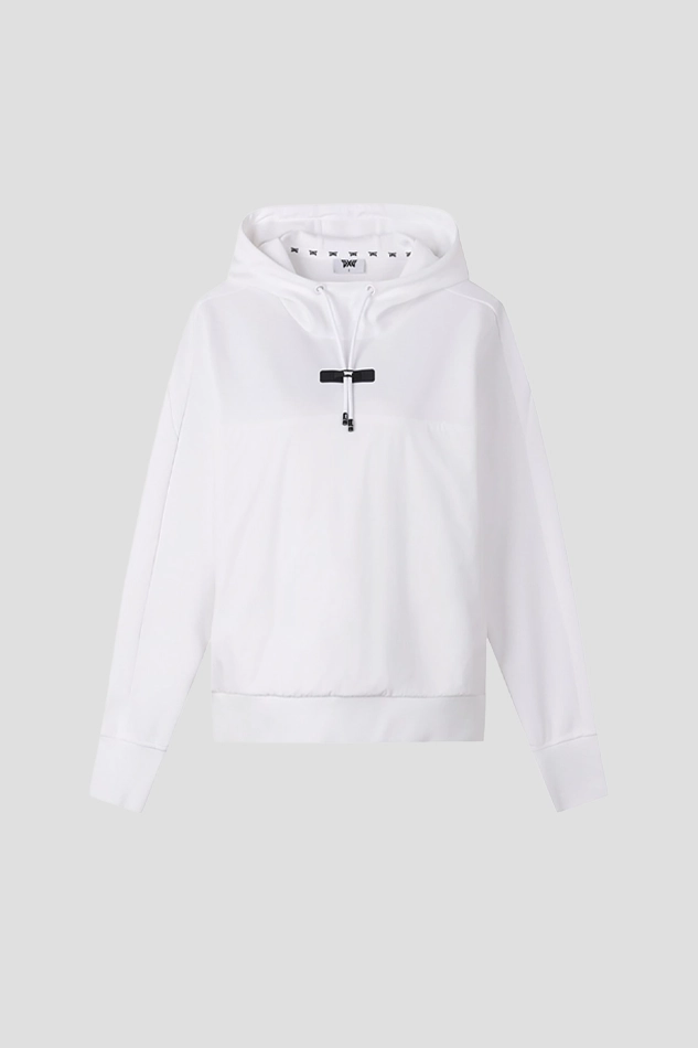 WOVEN MIX HOOD MTM-WHITE