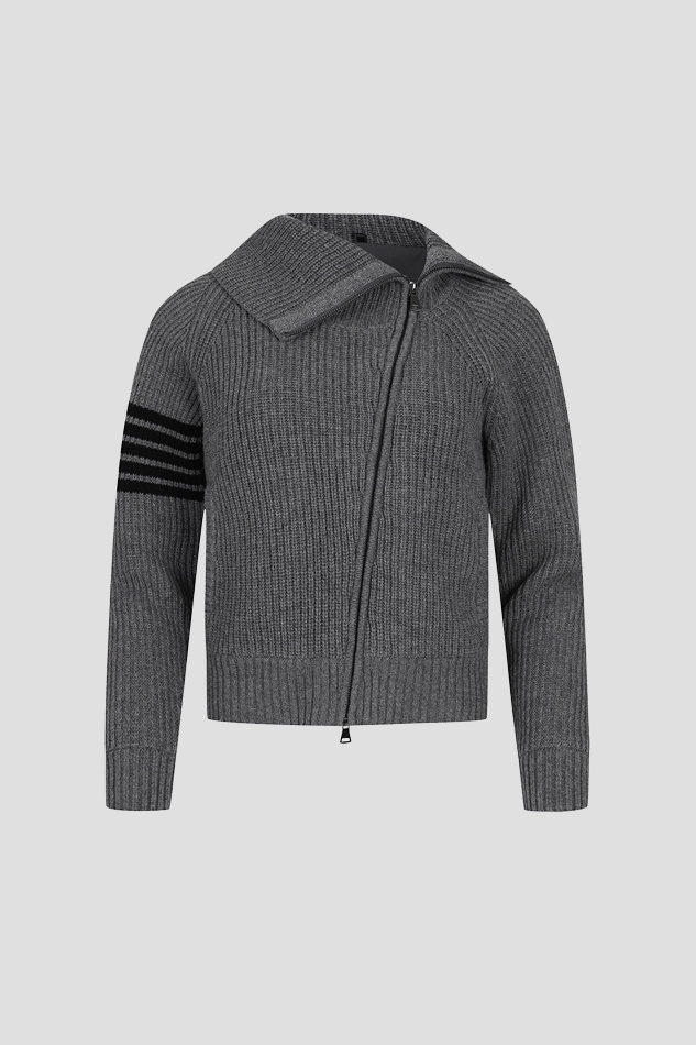 WOMEN LUX CASHMERE CARDIGAN-GRAY