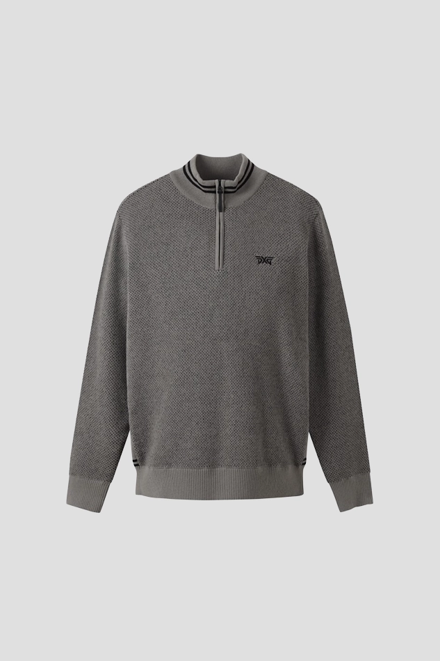 WINTER HALF ZIP UP WINDPROOF SWEATER-KHAKI