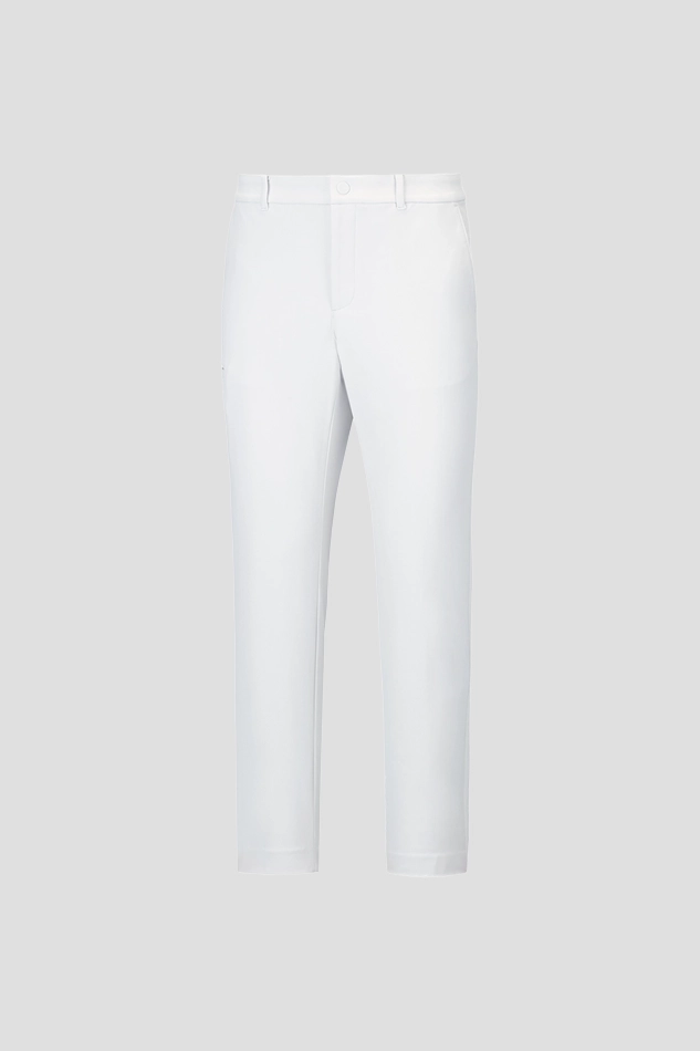 WARM TAPERED FIT PANTS-WHITE