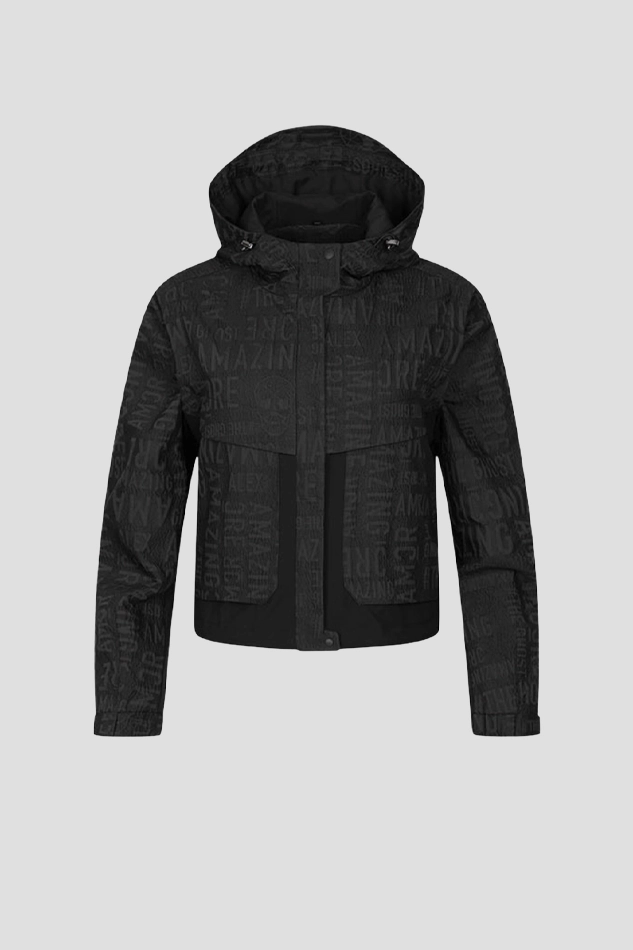 WOMENS DETACHABLE SLEEVE JACKET-BLACK