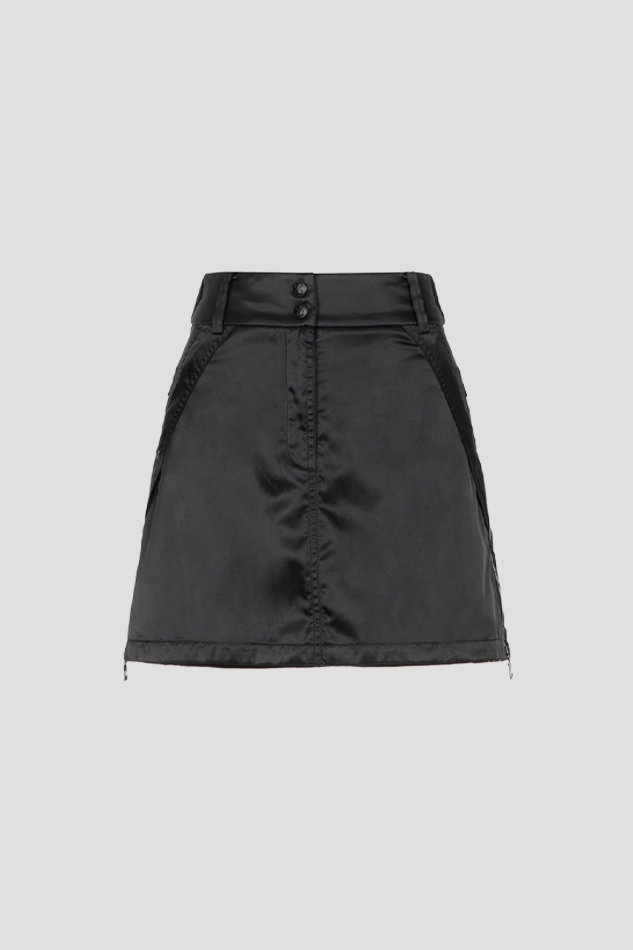 WOVEN SKIRT WOMEN-BLACK