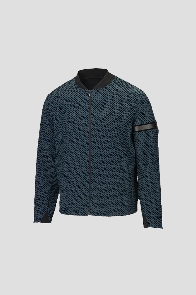 LOGO JACQUARD JACKET-DEEPGREEN
