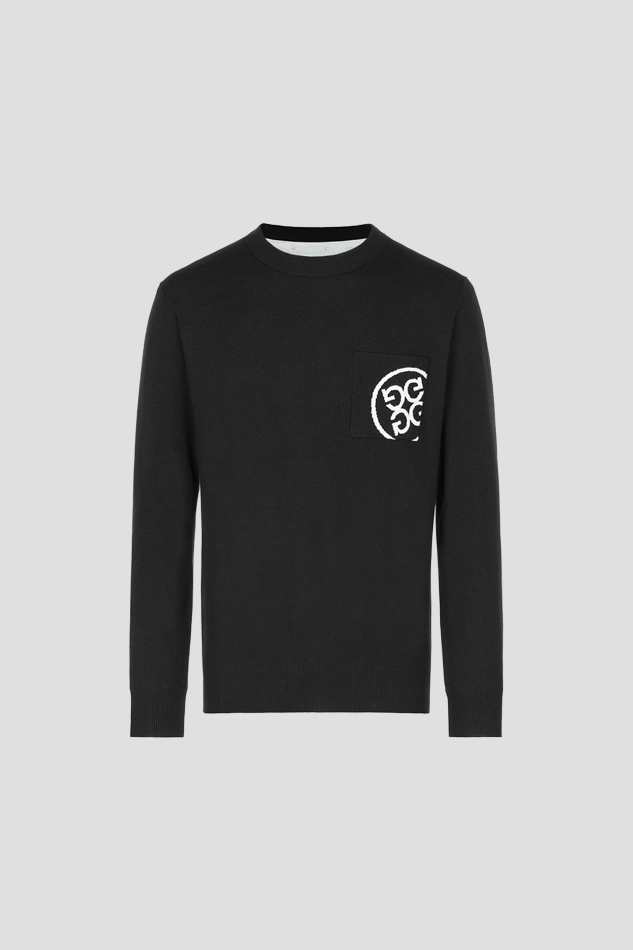 WINDPROOF ROUNDNECK SWEATER MEN-BLACK
