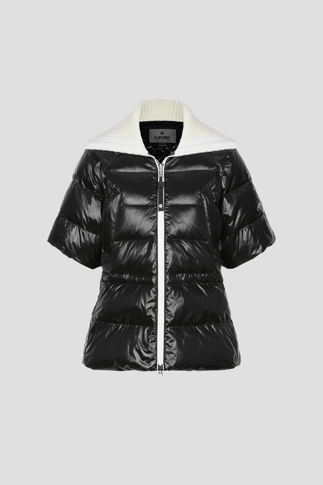 HALF SLEEVES DOWN JACKET WOMEN-BLACK