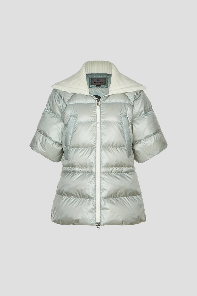 HALF SLEEVES DOWN JACKET WOMEN-GRAY