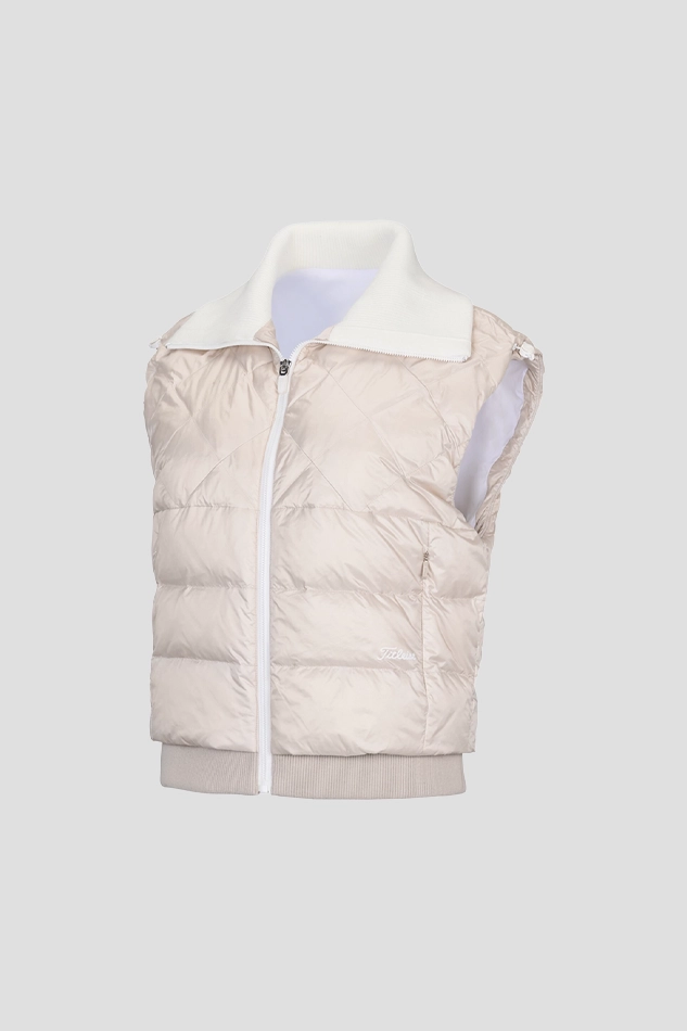 BASIC DOWN VEST-KHAKI