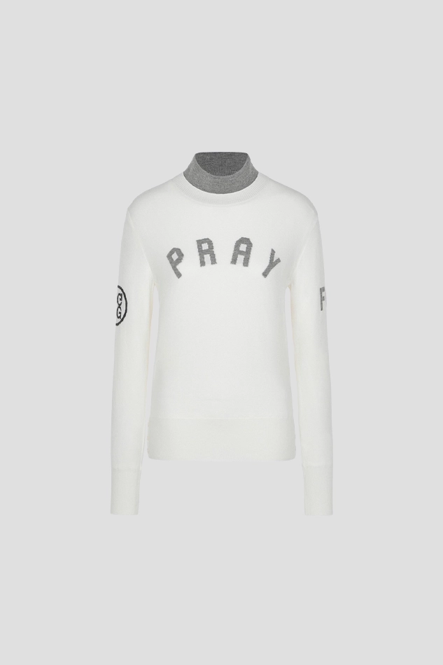 COLOUR WINDPROOF SWEATER WOMEN-LVORY