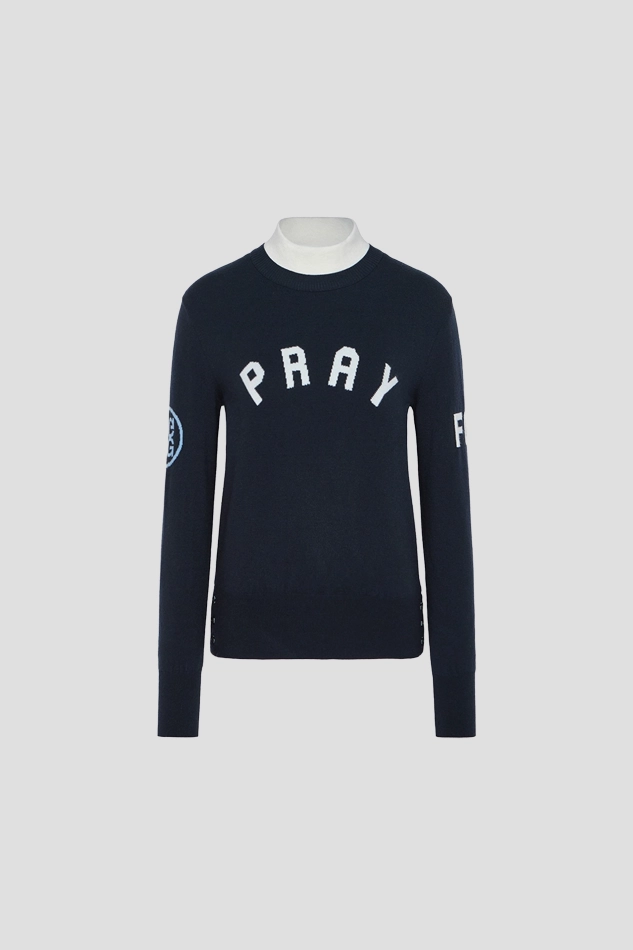 COLOUR WINDPROOF SWEATER WOMEN-NAVY