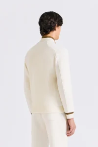 BOUCLÉ HALFZIP MEN-LVORY