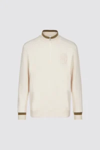 BOUCLÉ HALFZIP MEN-LVORY