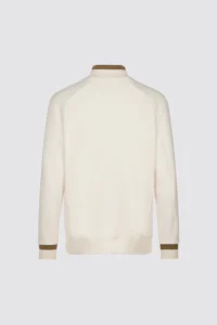 BOUCLÉ HALFZIP MEN-LVORY