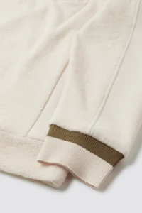 BOUCLÉ HALFZIP MEN-LVORY