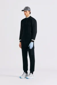 BOUCLÉ HALFZIP MEN-BLACK