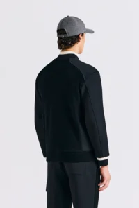 BOUCLÉ HALFZIP MEN-BLACK