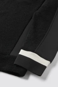 BOUCLÉ HALFZIP MEN-BLACK