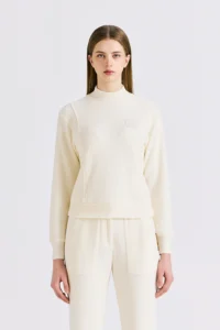 BOUCLÉ CREWNECK WOMEN-LVORY