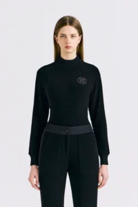 BOUCLÉ CREWNECK WOMEN-BLACK