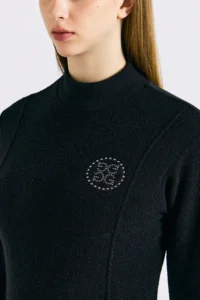BOUCLÉ CREWNECK WOMEN-BLACK