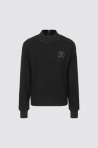 BOUCLÉ CREWNECK WOMEN-BLACK