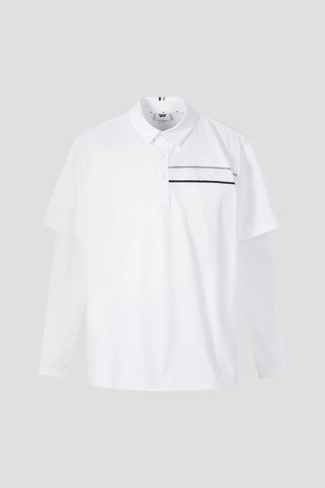 SUMMER COOL SLEEVE LAYERED COLLAR LONG-SLEEVE