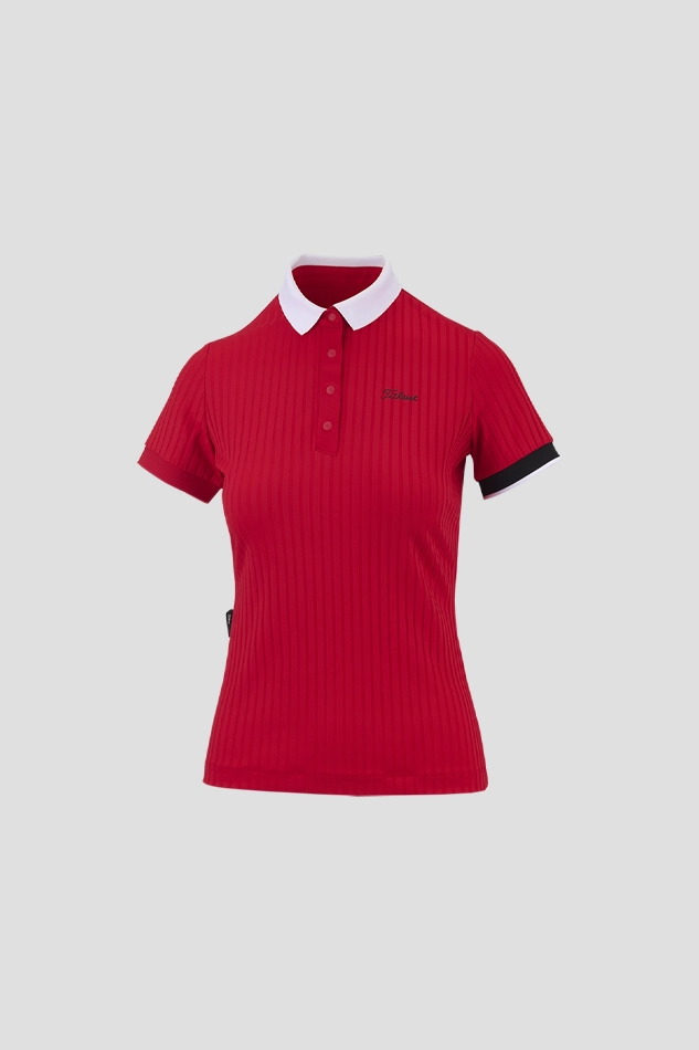 RIB PERFORMANCE SHIRT W-RED