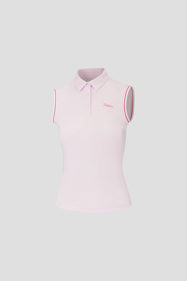 CONTRAST SLEEVELESS W-PINK