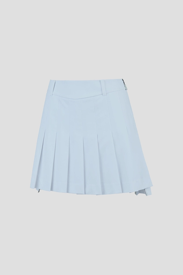 BASIC PLEATED SKORTS-BLUE