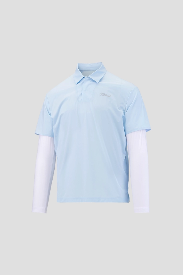 LAYERED LS SHIRT-BLUE