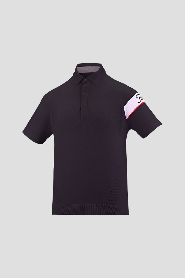 SUMMER POLO SWEATER-BLACK