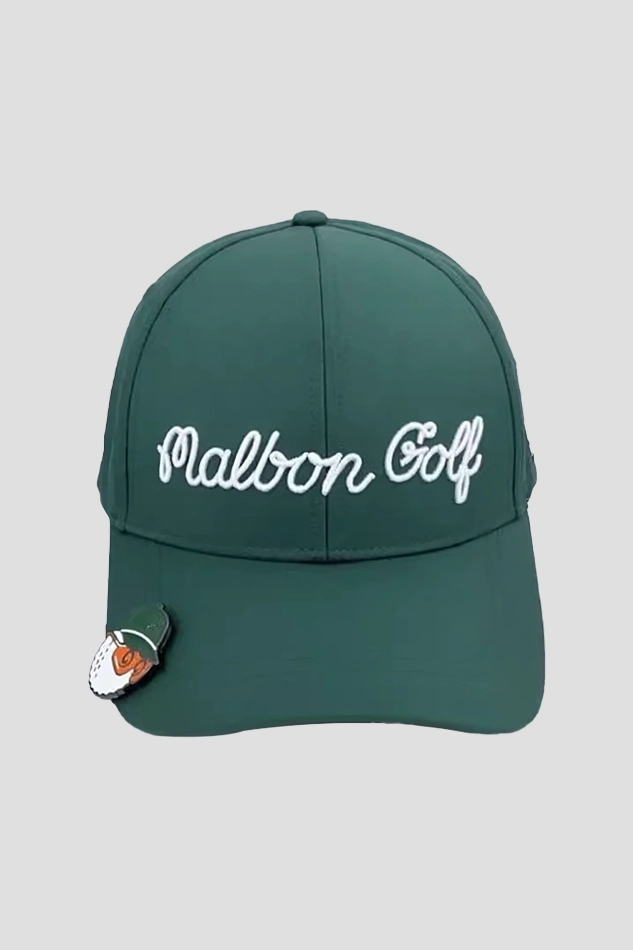 BASIC LETTERING BALL MARKER BASEBALL CAP-GREEN