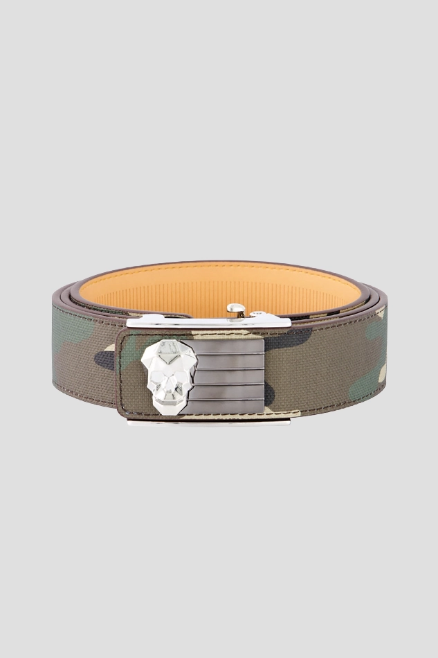 TWO TONE AUTO GRAPHIC BELT-KHAKI